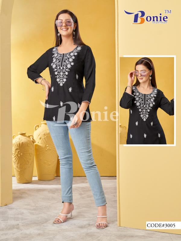 Bonie Aisha Vol 3 Stylish Rayon Lucknowi Ladies Top Collection